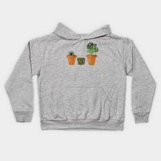 3 House Plants Kids Hoodie